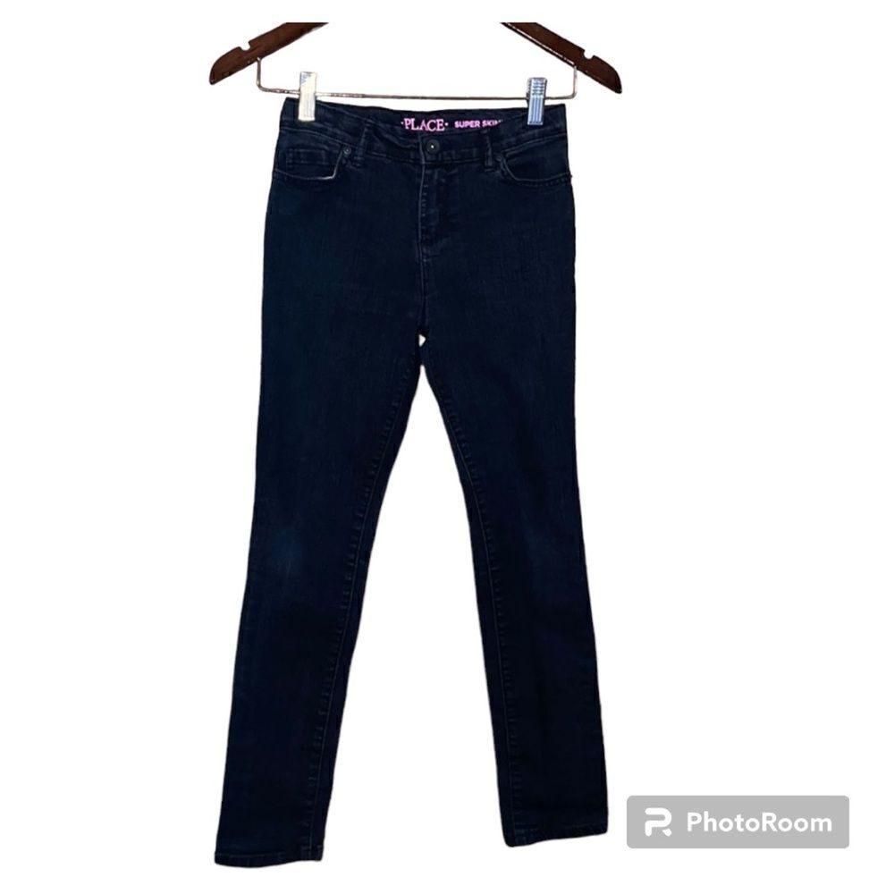 🌼🌼Children’s Place girls black super skinny jeans Preloved 12🌼🌼